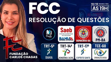 Live Fcc Resolu O De Quest Es Professora Grasiela Cabral