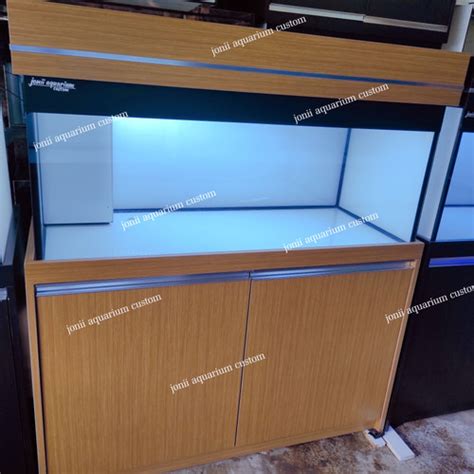 Jual Aquarium Custom Kabinet 120x50x50 10mm Full Stiker Full Set