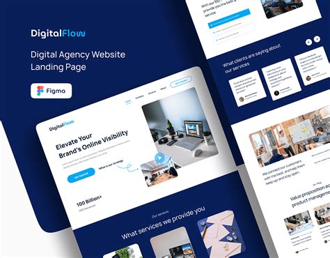 Digital Agency Website Landing Page Ui Design On Behance