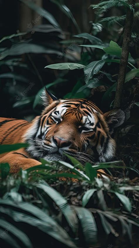 Premium AI Image | Tiger in the jungle wallpapers