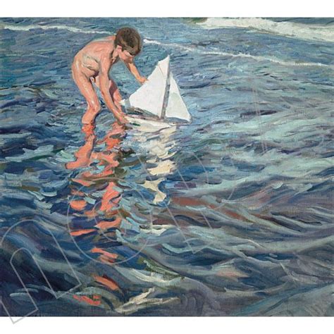 Joaqu N Sorolla La Piccola Barca A Vela Quadro Stampa Su Tela