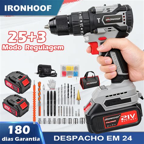 Parafusadeira Eletrica Sem Fio - Furadeira Parafusadeira A Bateria Elétrica Brushless Sem Fio Bivolt ...