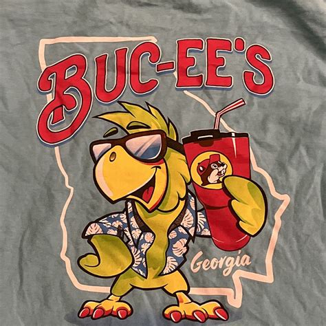 Gone To Buc Ees Parrot Themed Adult Medium Blue Shirt Gem