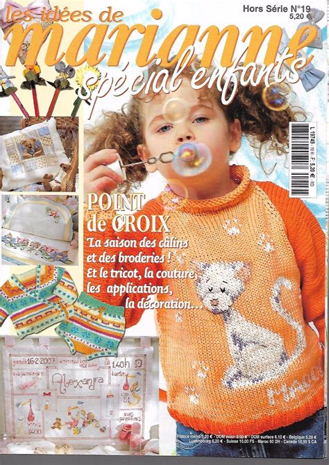 Magazine Les idées de Marianne point de croix Tricot Livre Revue Modèle