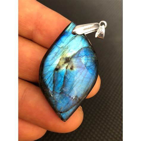 Pierre Labradorite Bleue Pendentif Gr Plita Mineral