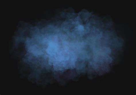 Blue Nebula Haze Watercolor Splash Painted On Black Background Dark