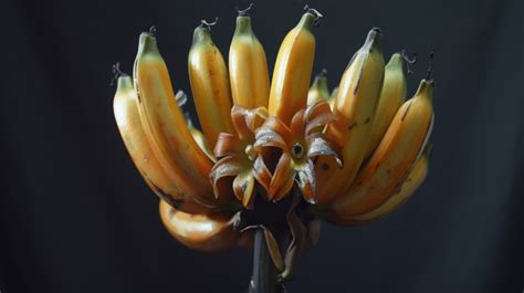 Banana Exotic Fruit Fetus Bunch Background Tropical Plant Banana