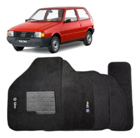 Kit Tapetes Fiat Uno 1985 1986 1987 A 2007 Carpete Preto Parcelamento