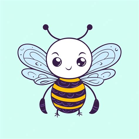 Premium Vector | Cartoon drawing of a bee