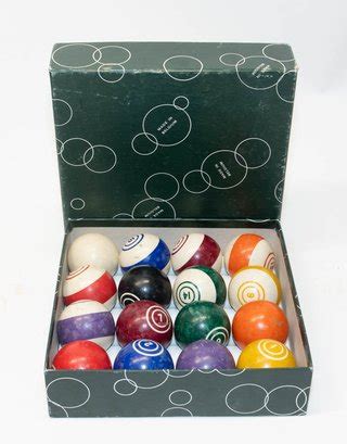 Vintage Aramith Belgium Billard Balls Complete Set In Box 31437