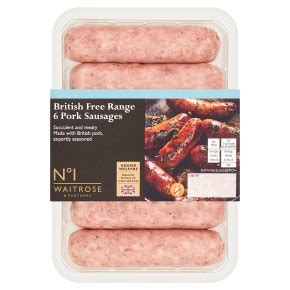 No 1 Free Range 6 Pork Sausages Waitrose Partners