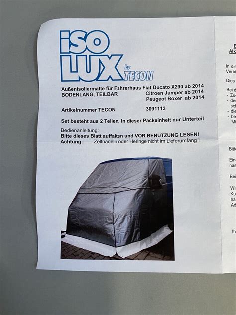 Isolux Au Enisoliermatte F R Fahrerhaus Fiat Ducato Citroen Jumper