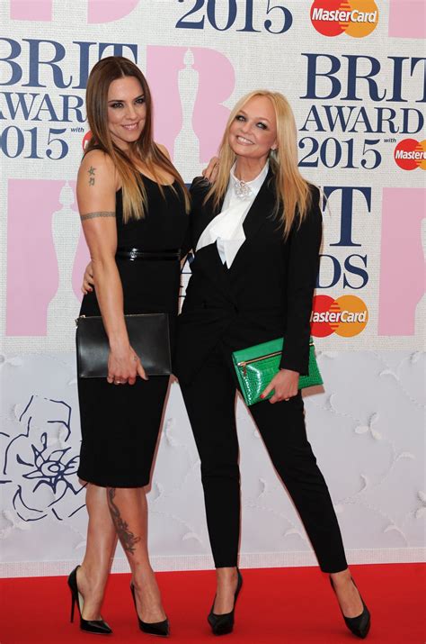 Emma Bunton Melanie Chisholm At The Brit Awards 2015 5 ImageTwist