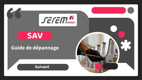 Guide de dépannage SAV