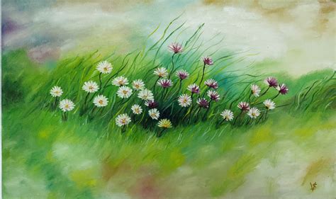 Daisies Painting By Vira Savka Jose Art Gallery