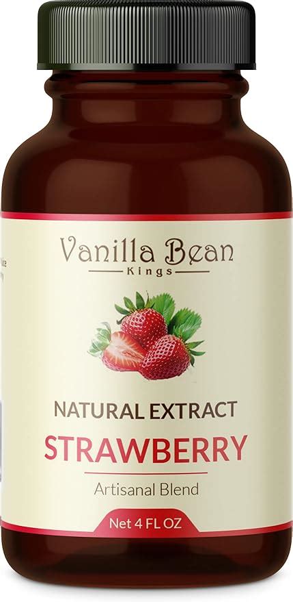 Natural Strawberry Extract For Baking And Flavoring 4 Oz Premium