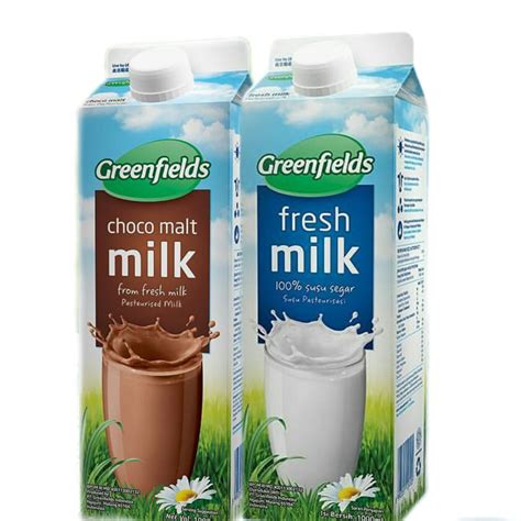 Susu Greenfields Fresh Milk Pasteurisasi 1l1000ml Dairy Food