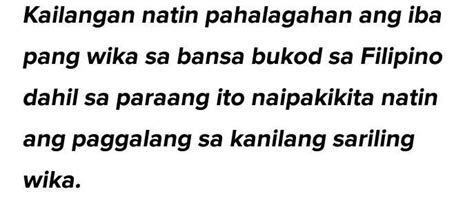 1 Bakit Kailangan Nating Pahalagahan Ang Iba Pang Wika Sa Bansa Bukod