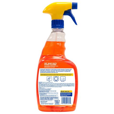 Heavy Duty Citrus Cleaner 32 Oz Zep Inc