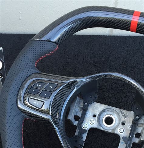 Mitsubishi Evo X Oem Flat Bottom Carbon Fiber Steering Wheel