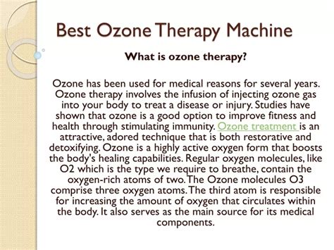 Ppt Best Ozone Therapy Machine Powerpoint Presentation Free Download Id 11599734