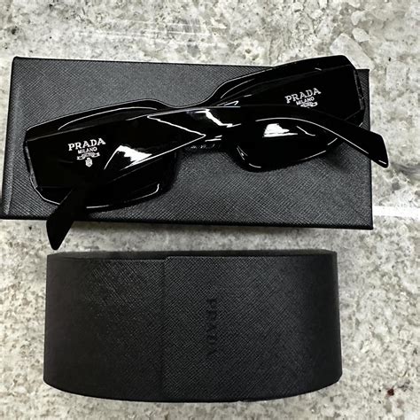 Black Prada Glasses with microfiber wipe, prada... - Depop