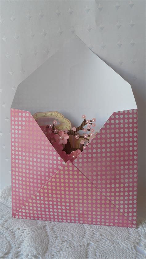 Japanese Cherry Blossoms Popup Box Card Homemade Joshino Etsy