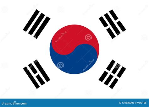 National Flag Of South Korea Background With Flag Of South Korea Stock