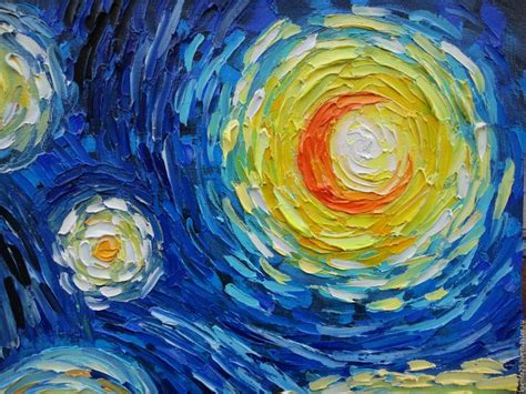 Oil painting with motives of Vincent van Gogh Starry night - buy or ...