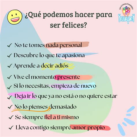 ¿qué Podemos Hacer Para Ser Felices Yanapay