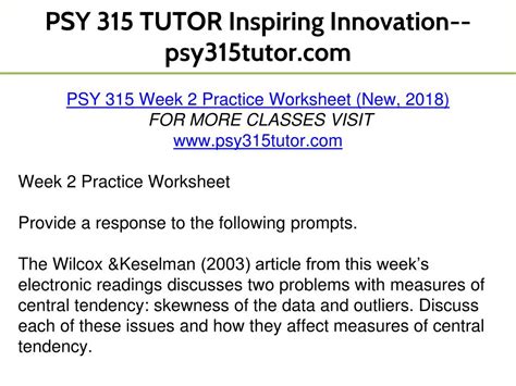 PPT PSY 315 TUTOR Inspiring Innovation Psy315tutor PowerPoint