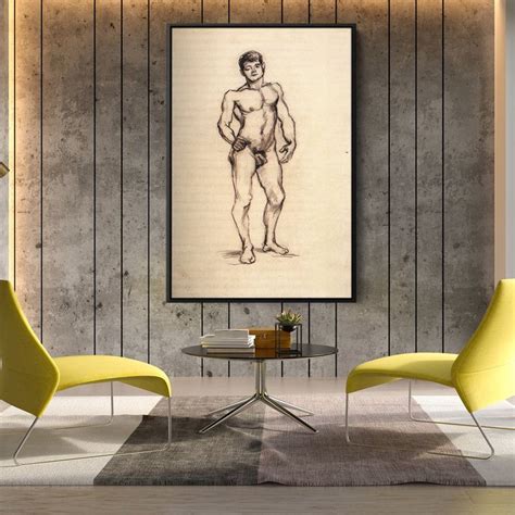 Standing Male Nude Seen From The Front By Vincent Van Gogh Van