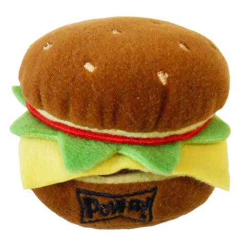 Hamburger Toy - Plush Toy - Squeaker Toy – Canine Styles