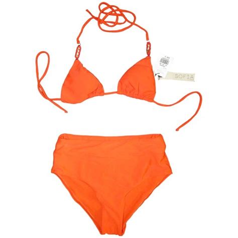 Vix Swim Sofia By Vix Size S Orange Triangle Bikini Top Orange Ribbed Hi Waist Bottom Poshmark