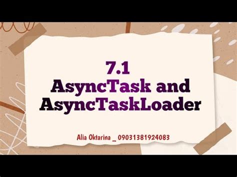 7 1 AsyncTask And AsyncTaskLoader YouTube