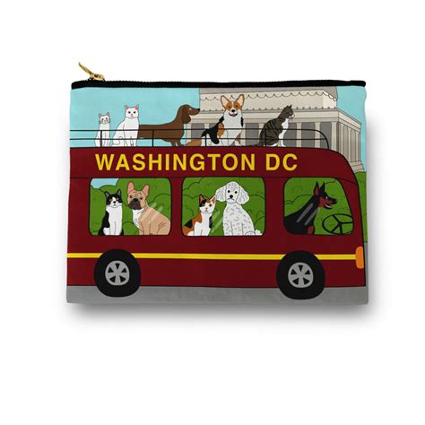 Washington Dc Tour Bus Cosmetic Amenity Bag Naked Decor