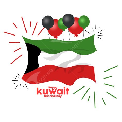 Gambar Kuwait Hari Nasional Dengan Bendera Kuwait Hari Nasional Png