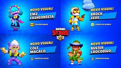 All New Skins Unlock Animations Season 18 Brawl Stars Update