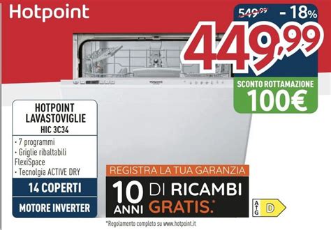 Hotpoint Ariston Hic C Lavastoviglie Coperti