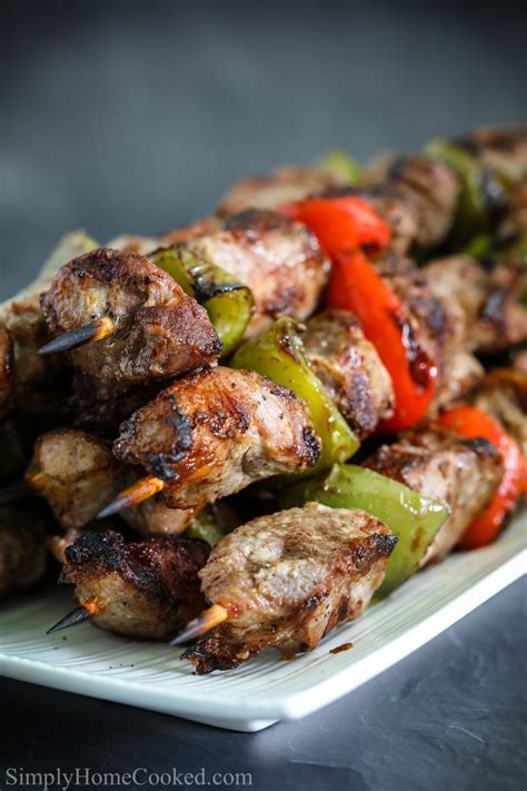 Grilled Pork Kabobs Shashlik Pork Kabobs Shashlik Recipes Pellet