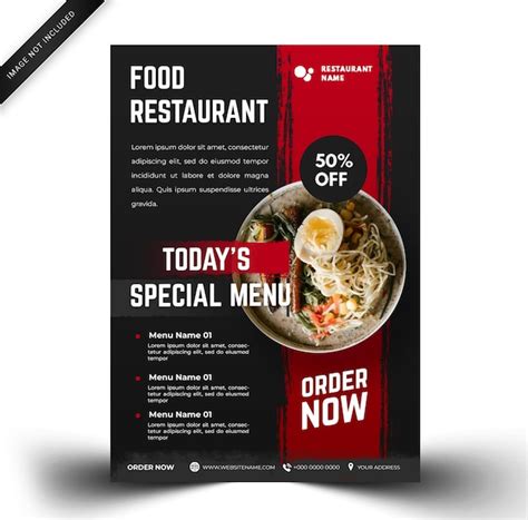 Food Restaurant Flyer Vorlage Wei Moderne Vorlage Psd Vorlage