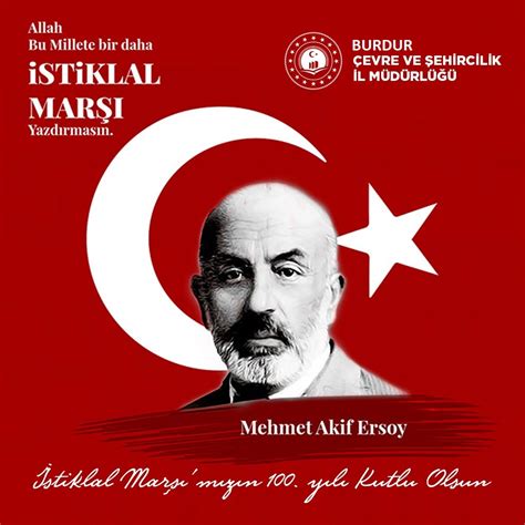 12 Mart İstiklal Marşının Kabulü ve Mehmet Akif Ersoyu Anma Günü Mesajı