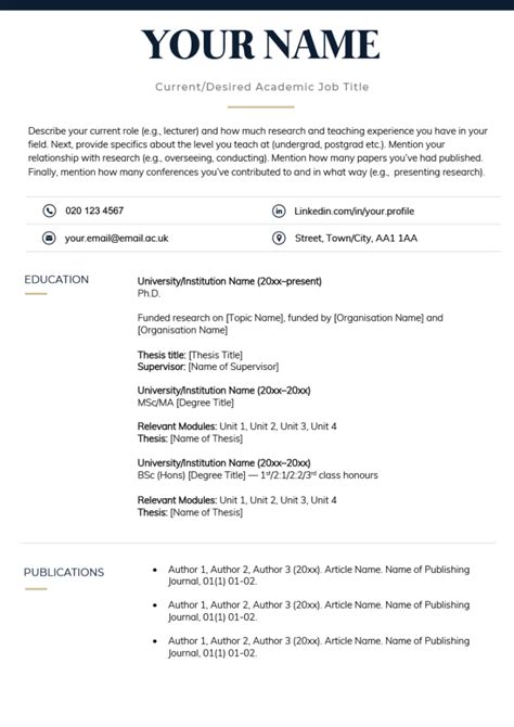 Free Blank Cv Templates Uk Jobs