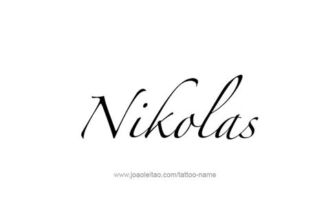 Nikolas Name Tattoo Designs