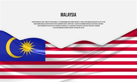 Premium Vector Malaysia Flag Design Waving Malaysian Flag Made Of Satin Or Silk Fabric