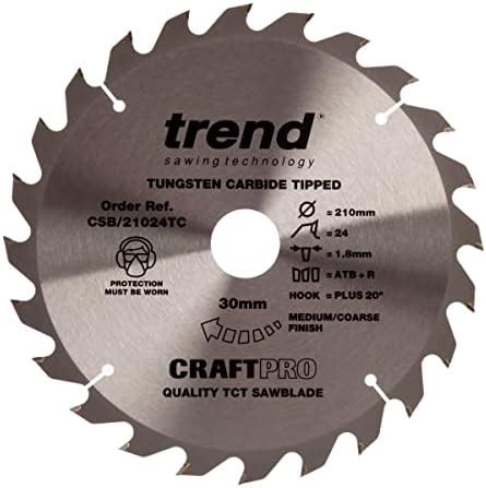 Trend CraftPro TCT Cordless Thin Kerf Combination Sawblade For Wood