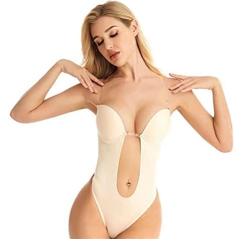 Invishaper Plunge Backless Body Shaper Bra Body Gainant Dos Nu Femme