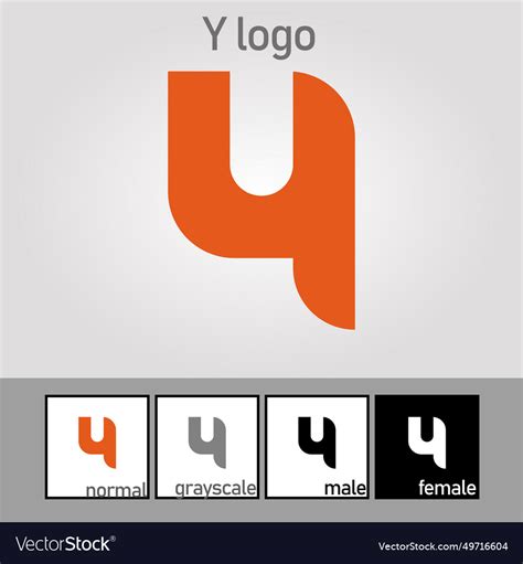 Y letter logo orange color Royalty Free Vector Image