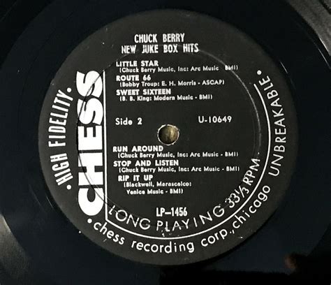 Chuck Berry New Juke Box Hits Mega Rare Vg St Pressing Chess