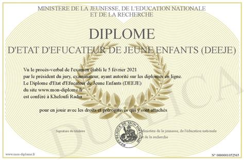 Diplome D Etat D Efucateur De Jeune Enfants Deeje